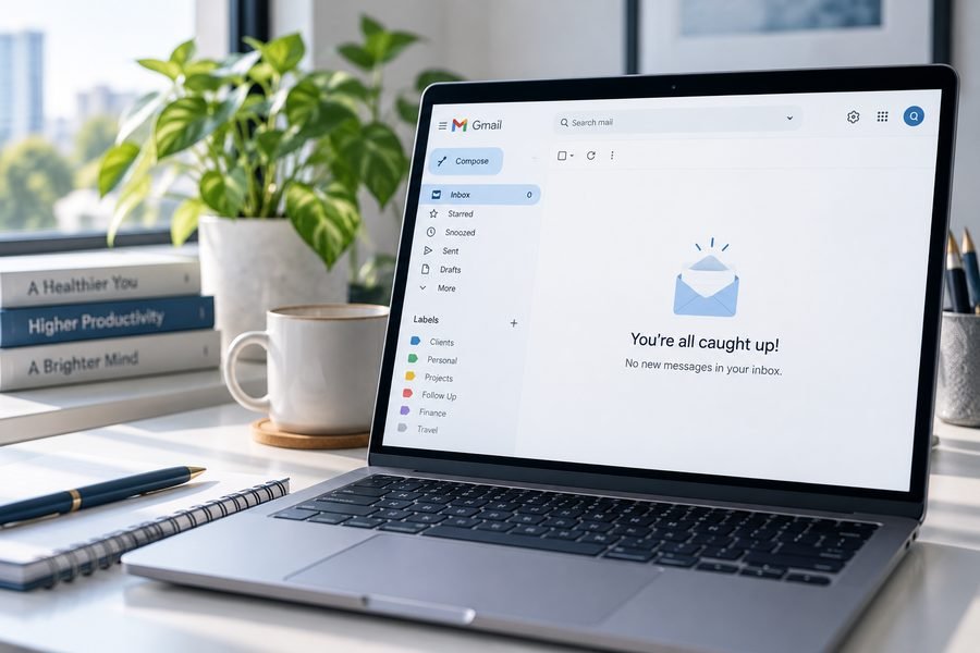 An inbox cleared to zero